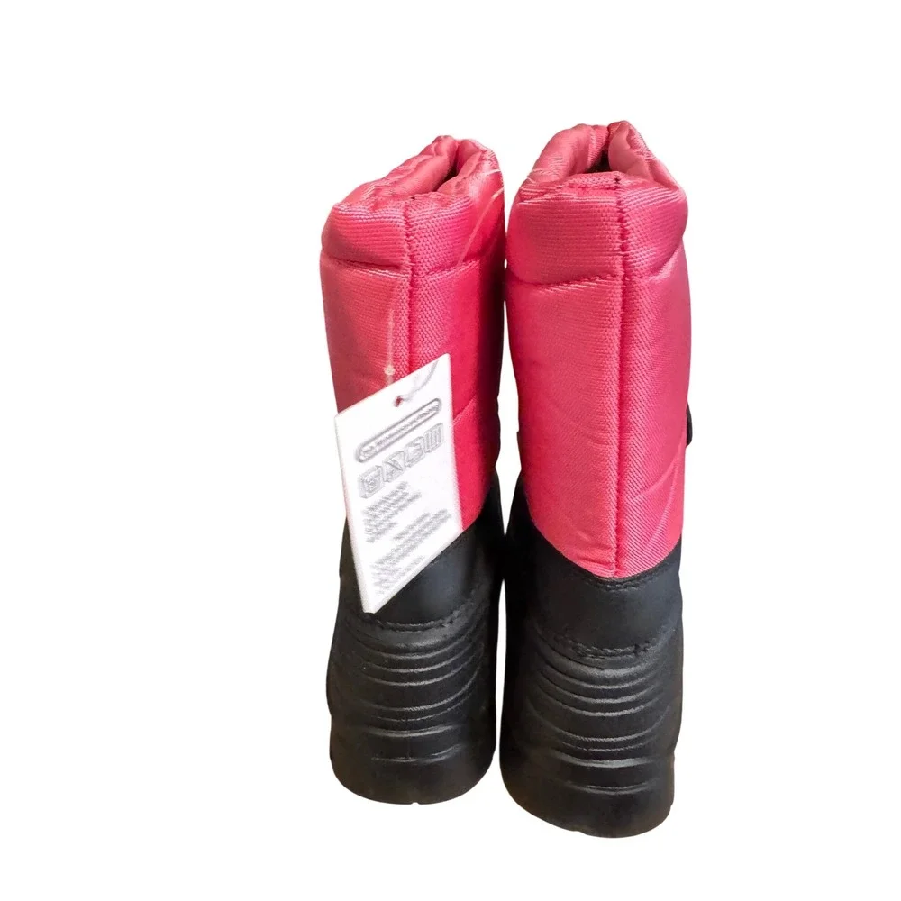 Koppell Kids Pink Black Snow Boots Waterproof‎ Winter Warm Size 6